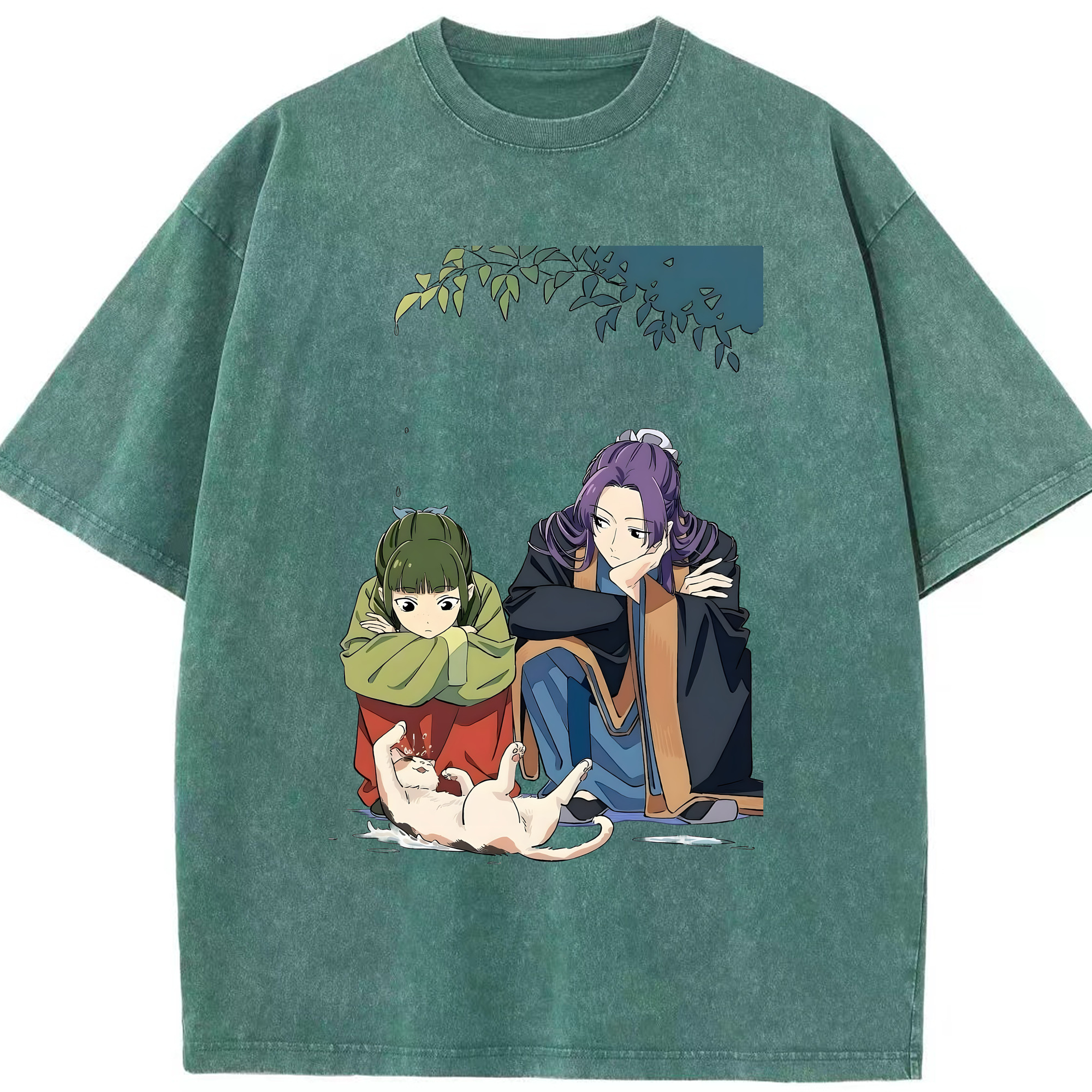 （画像用） 薬屋のひとりごと The Apothecary Diaries 綿100% ヴィンテージ風 半袖Tシャツ（フロントプリント）